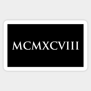 1998 MCMXCVIII (Roman Numeral) Sticker